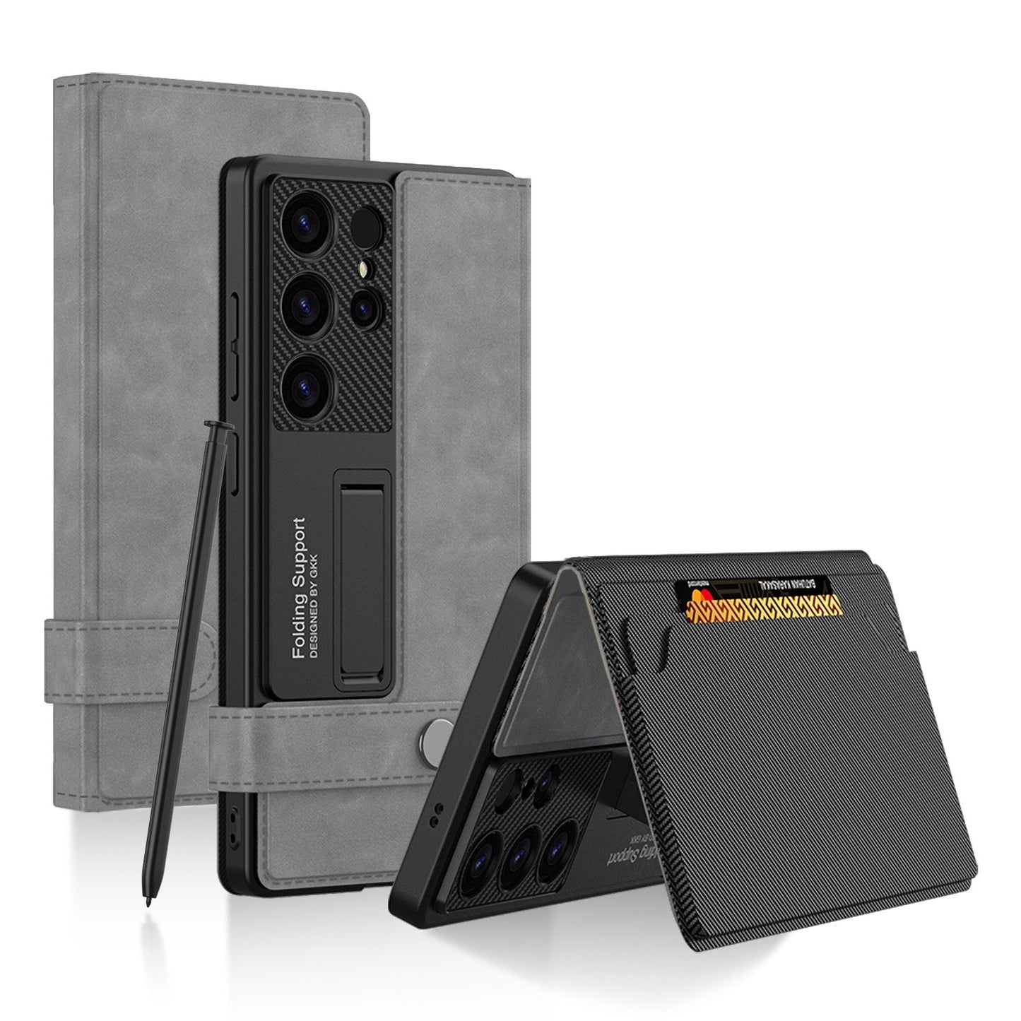 Stoßfeste Lederhülle mit Kartenfach