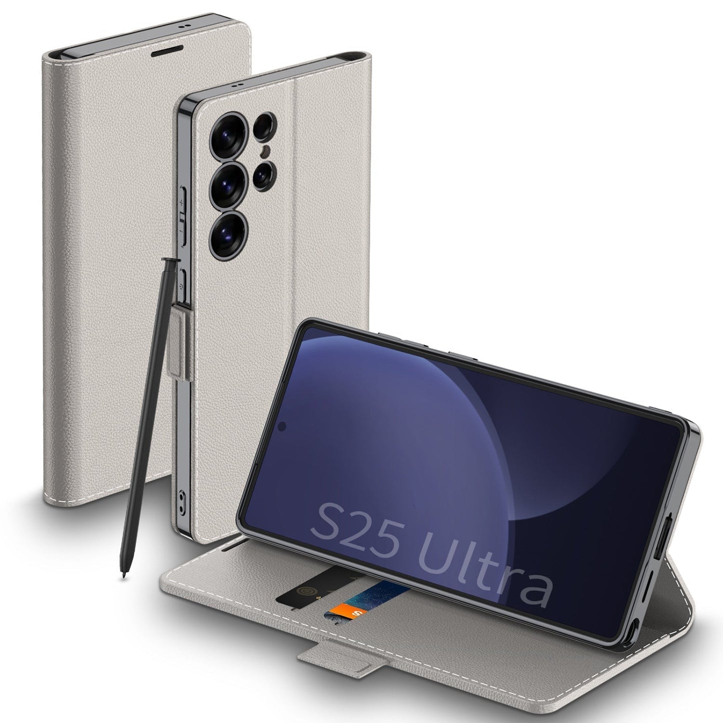 Stoßfeste Lederhülle mit Kartenfach