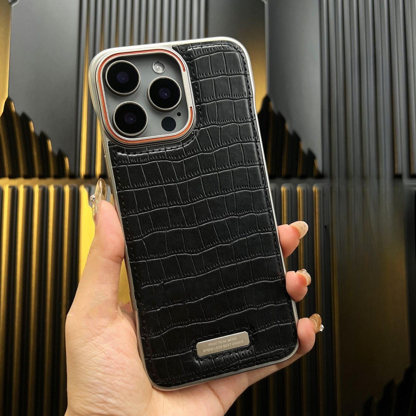 Luxuriöse rahmenlose Lederhülle für iPhone