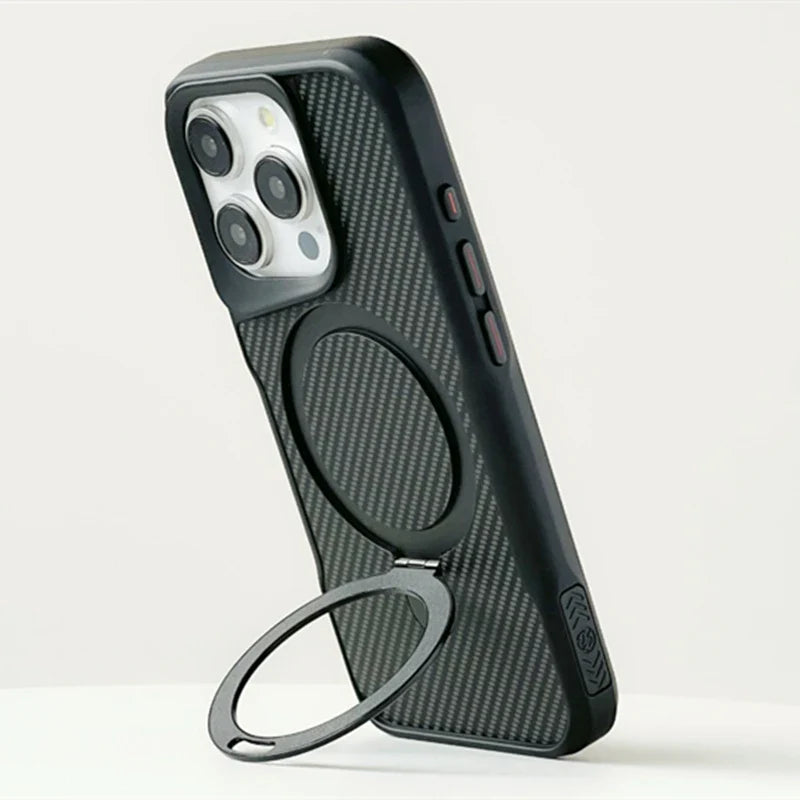 Carbonfaser-Hülle mit Kickstand für iPhone