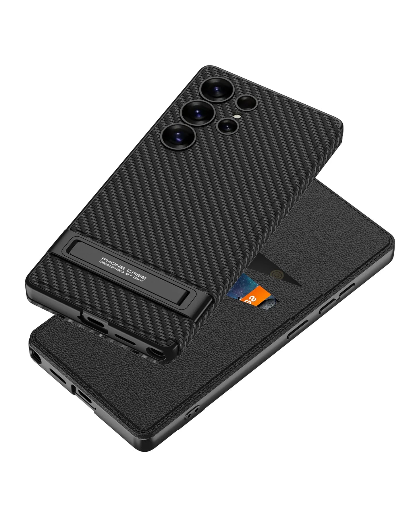 Lederhülle mit Kickstand und Kartenfach für Galaxy S25