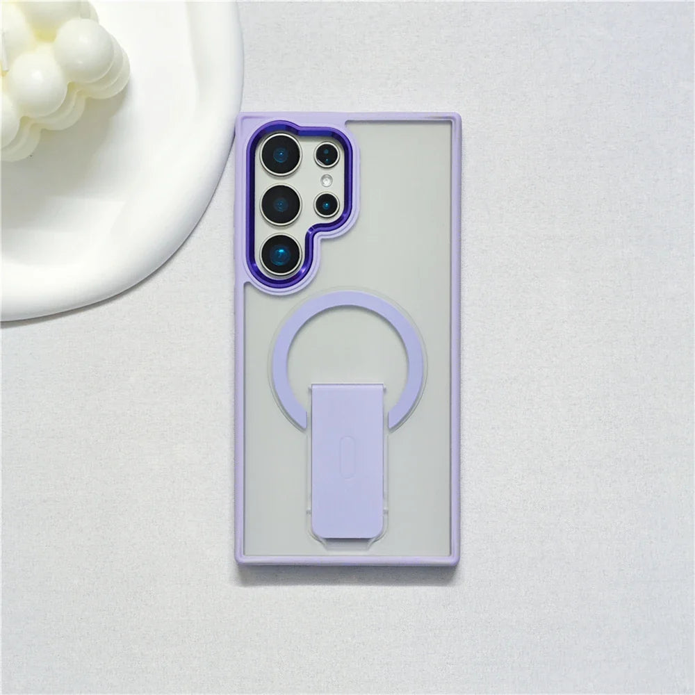 Magnetische Rüstungshülle mit Standfuß für die Galaxy S25-Serie