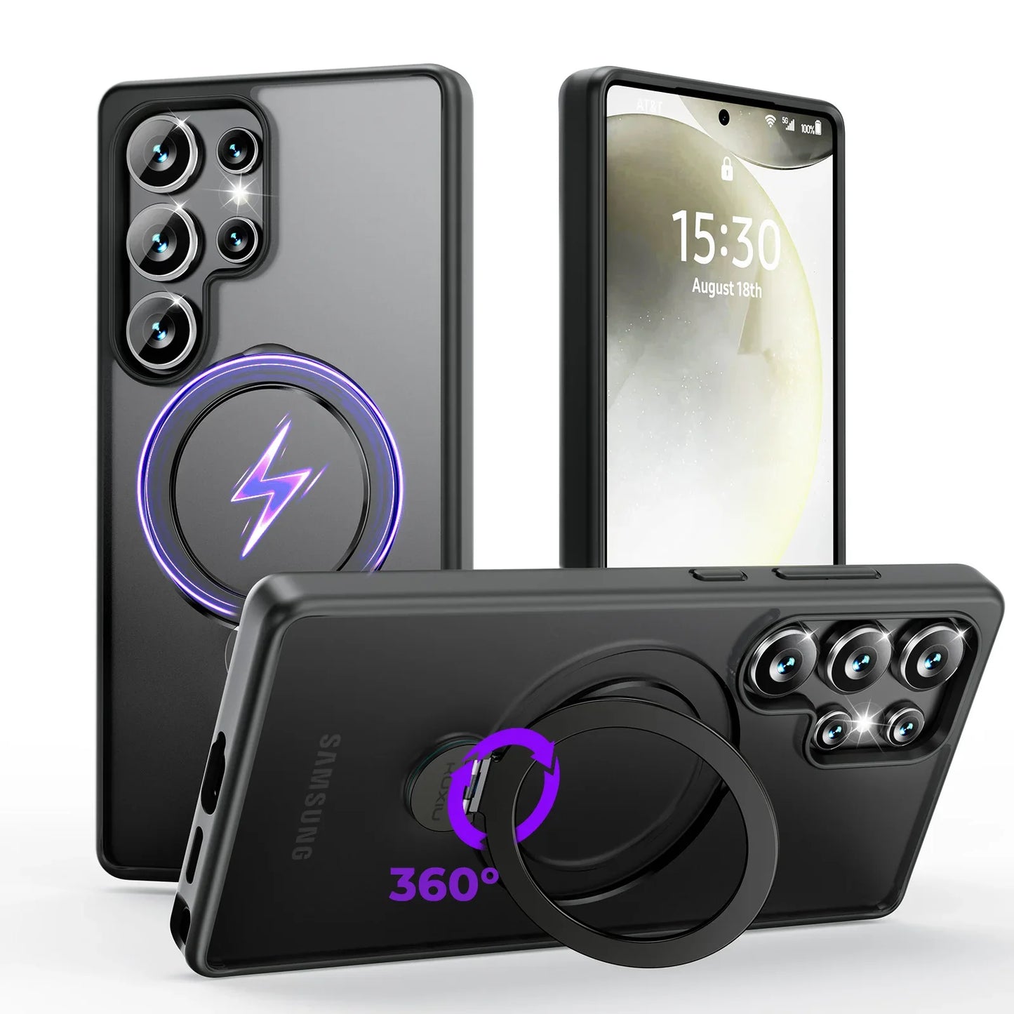 Magnetische Hülle mit 360°-Standfuß für Galaxy S25 Ultra