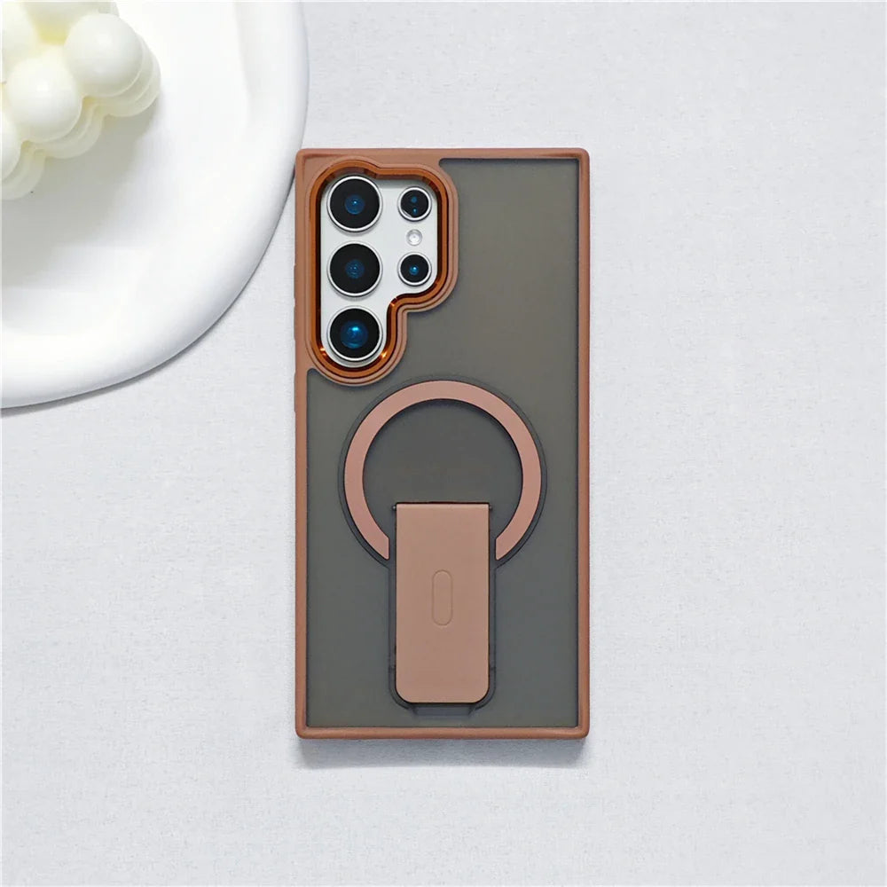 Magnetische Rüstungshülle mit Standfuß für die Galaxy S25-Serie