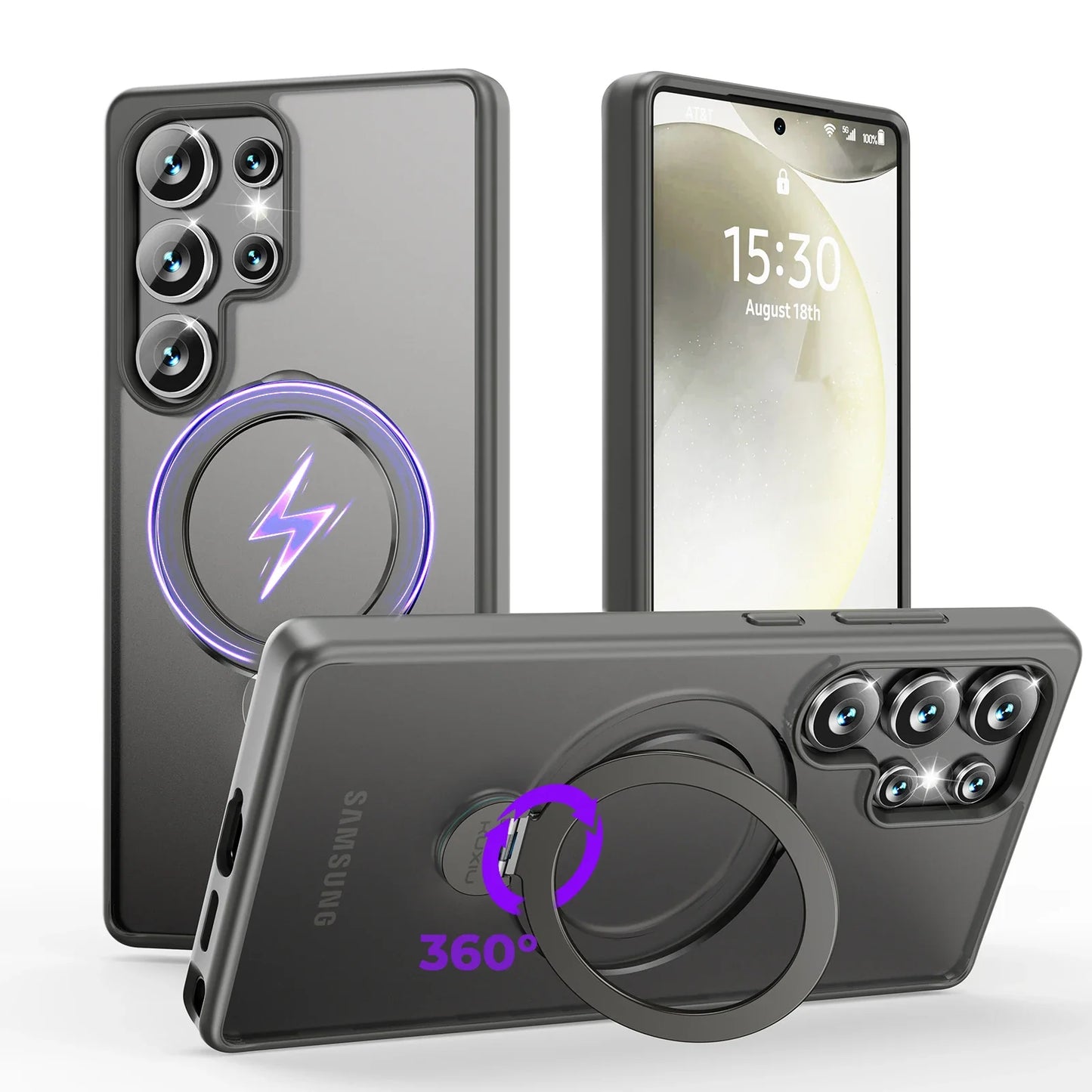 Magnetische Hülle mit 360°-Standfuß für Galaxy S25 Ultra