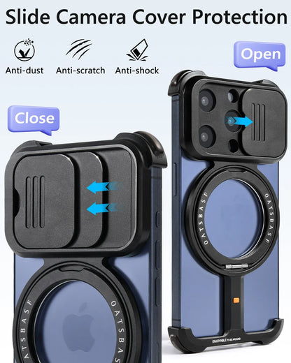 Stoßfeste magnetische Hülle mit Standfuß für die iPhone-Serie