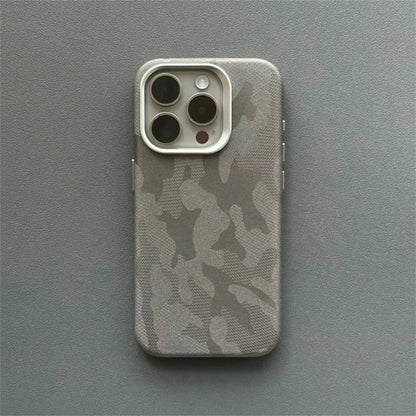 Stoßfeste Camouflage-Lederhülle für iPhone