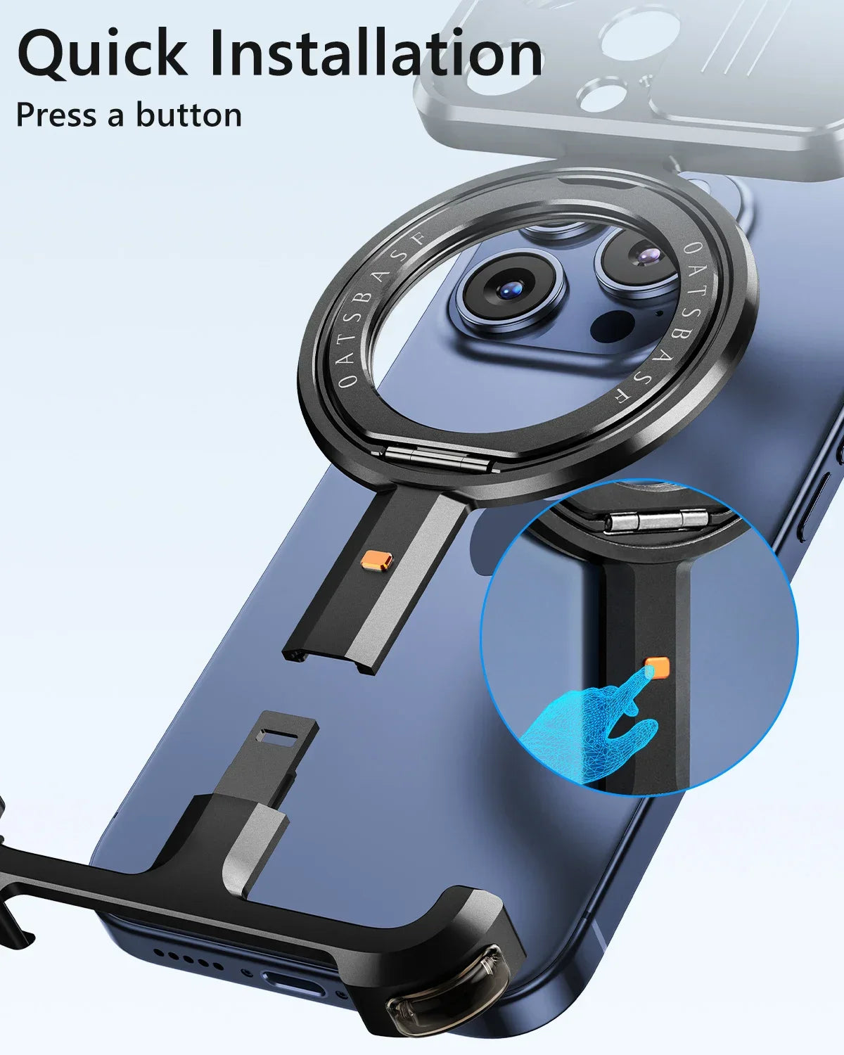 Stoßfeste magnetische Hülle mit Standfuß für die iPhone-Serie